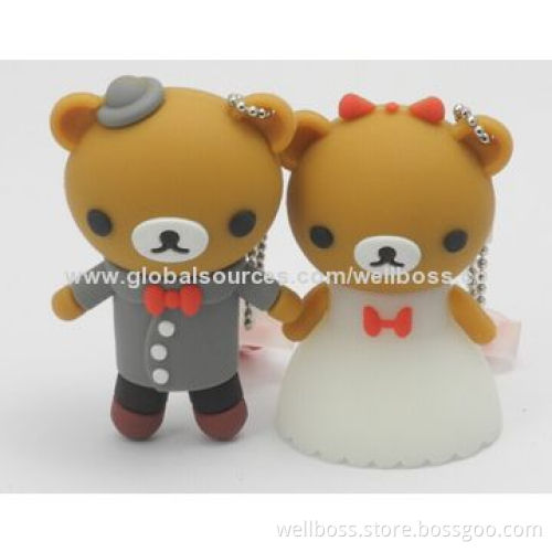 Wedding gift storage of good memories bride and groom shaped USB flash drive